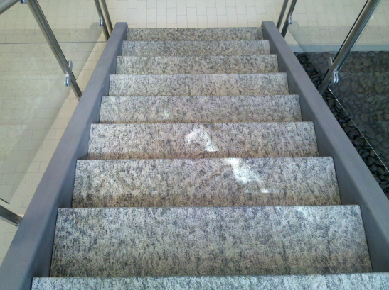 Granite Stair Treads with Bush Hammer Finish
